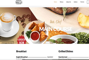 Restaurant website design